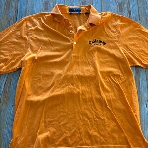 Callaway Men’s Golf Shirt Size Medium Orange Short Sleeve